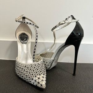 Rene Caovilla embellished t-strap pumps 37.5